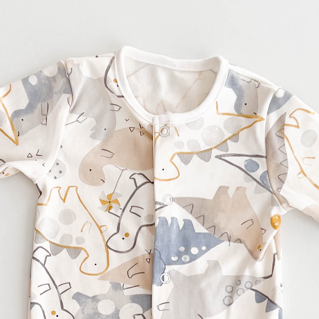 OFF WHITE PRINTED SLEEPSUIT