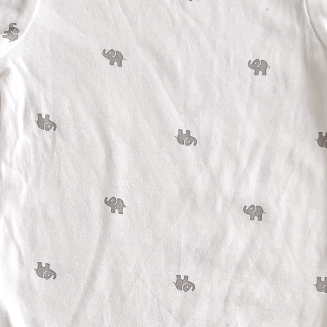 grey Elephant patterned romper