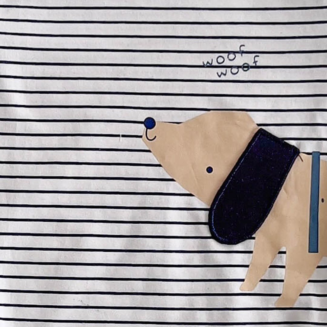 NAVY BLUE STRIPS ONESIE