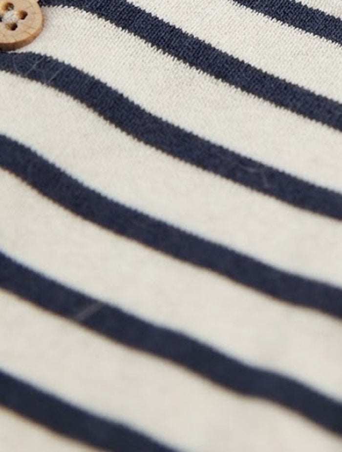 Blue stripes knitted jumpsuit