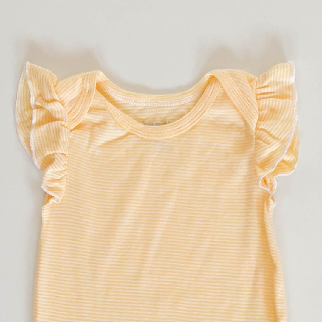YELLOW STRIPED ONESIE