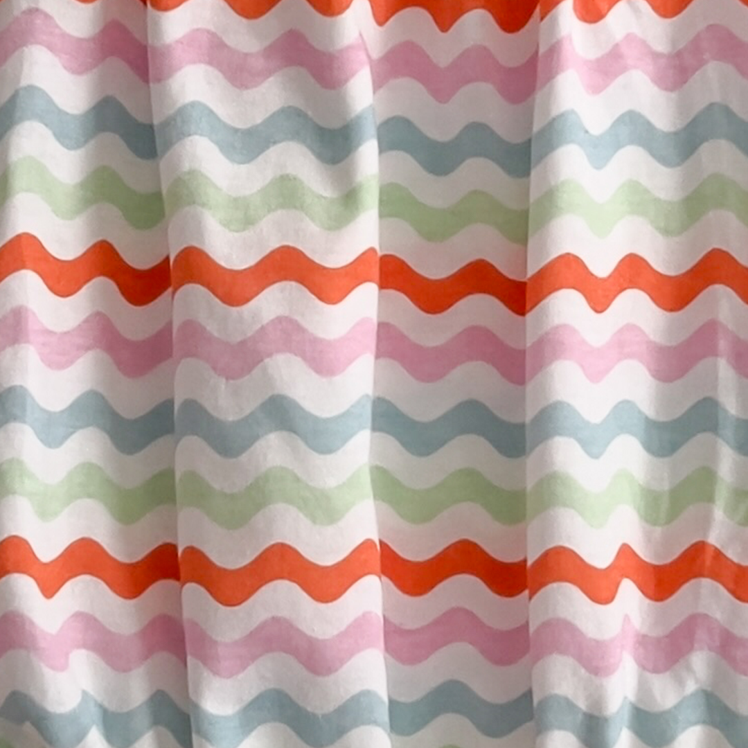 Multicolored tie-shoulder onesie