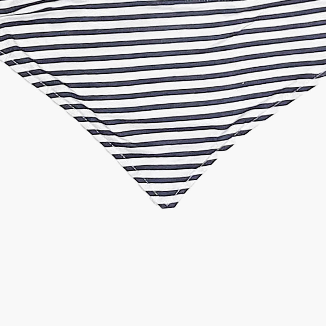 NAVY BLUE WHITE STRIPED BIBS