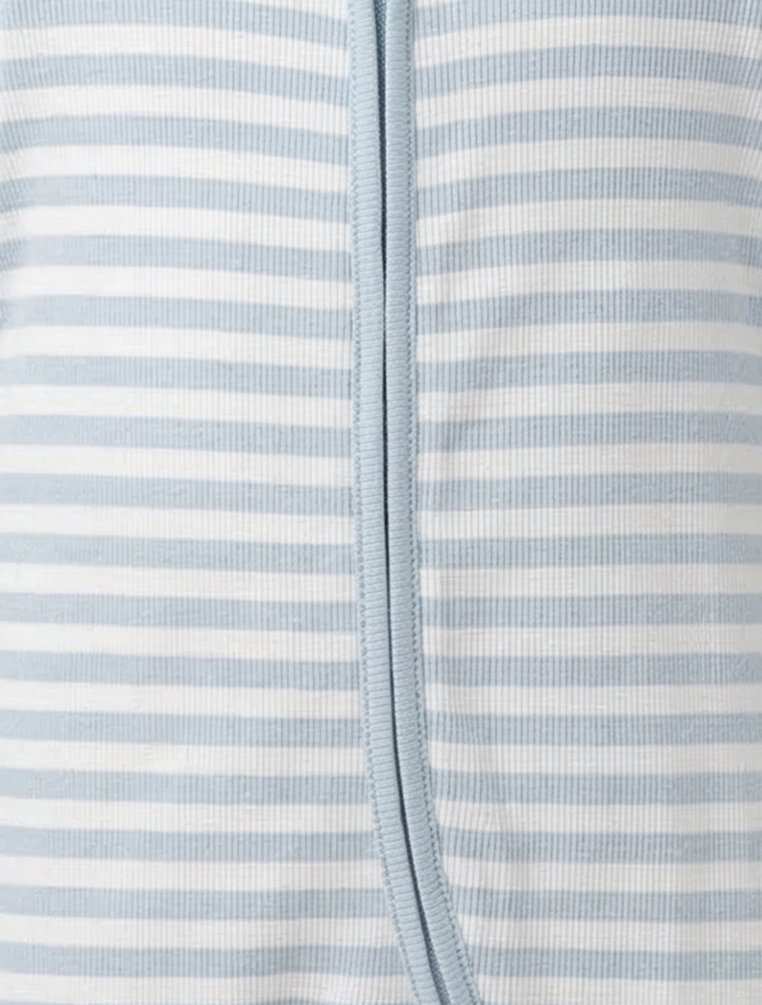 BLUE AND WHITE STRIPED RIBBED SLEEPSUIT