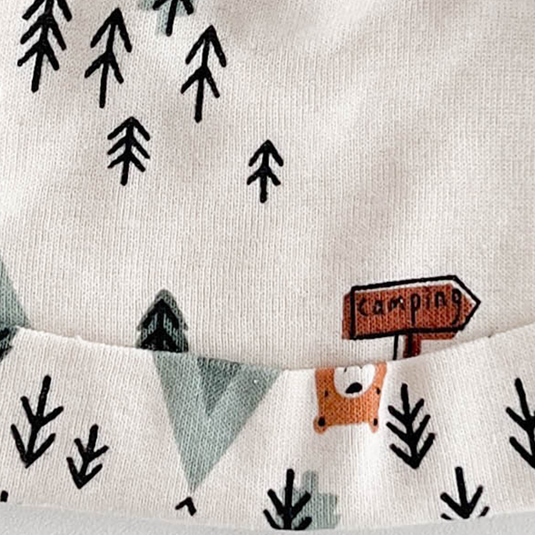 BEIGE PRINTED CAP
