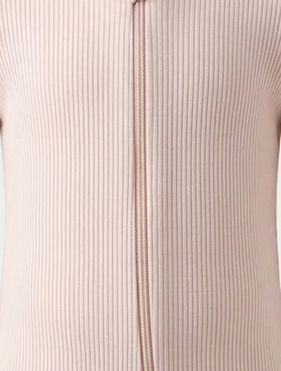 POWDER PINK RIBBED VISCOUS COTTON ROMPER