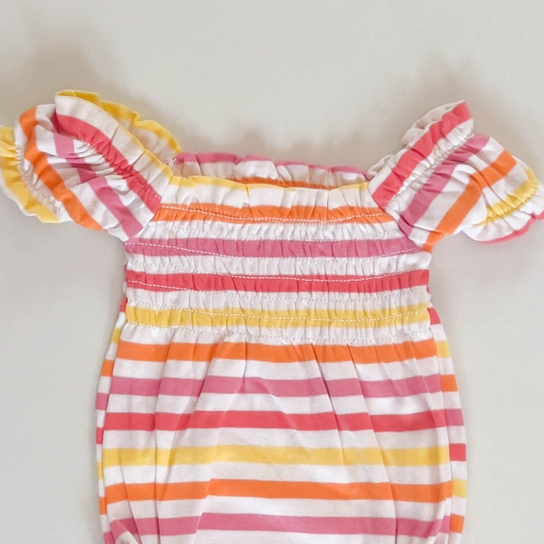 PINK STRIPED ONESIE