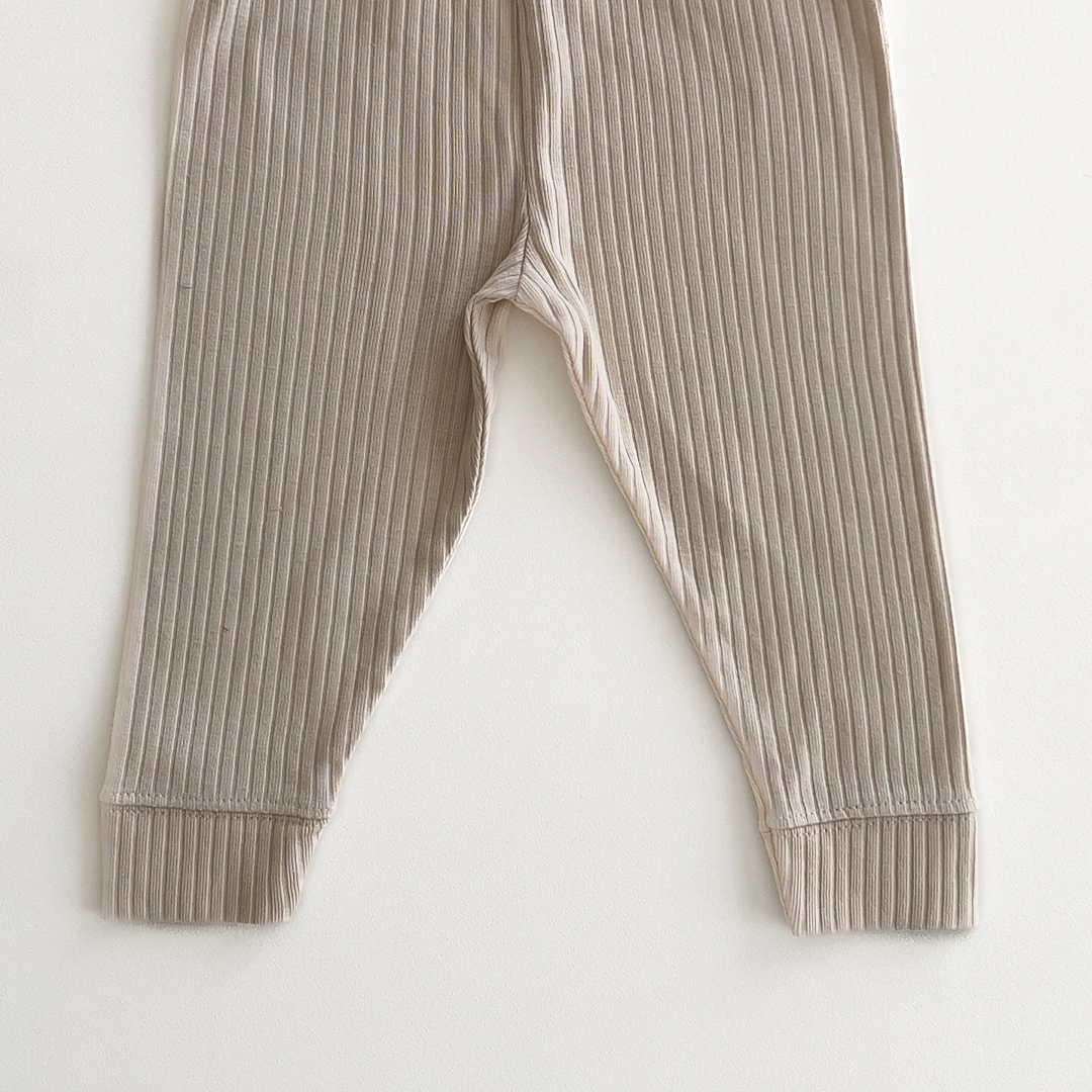 OFF WHITE RIBBED COTTON PANTS
