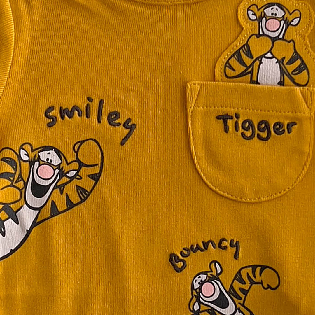 M&S YELLOW TIGGER ONESIE