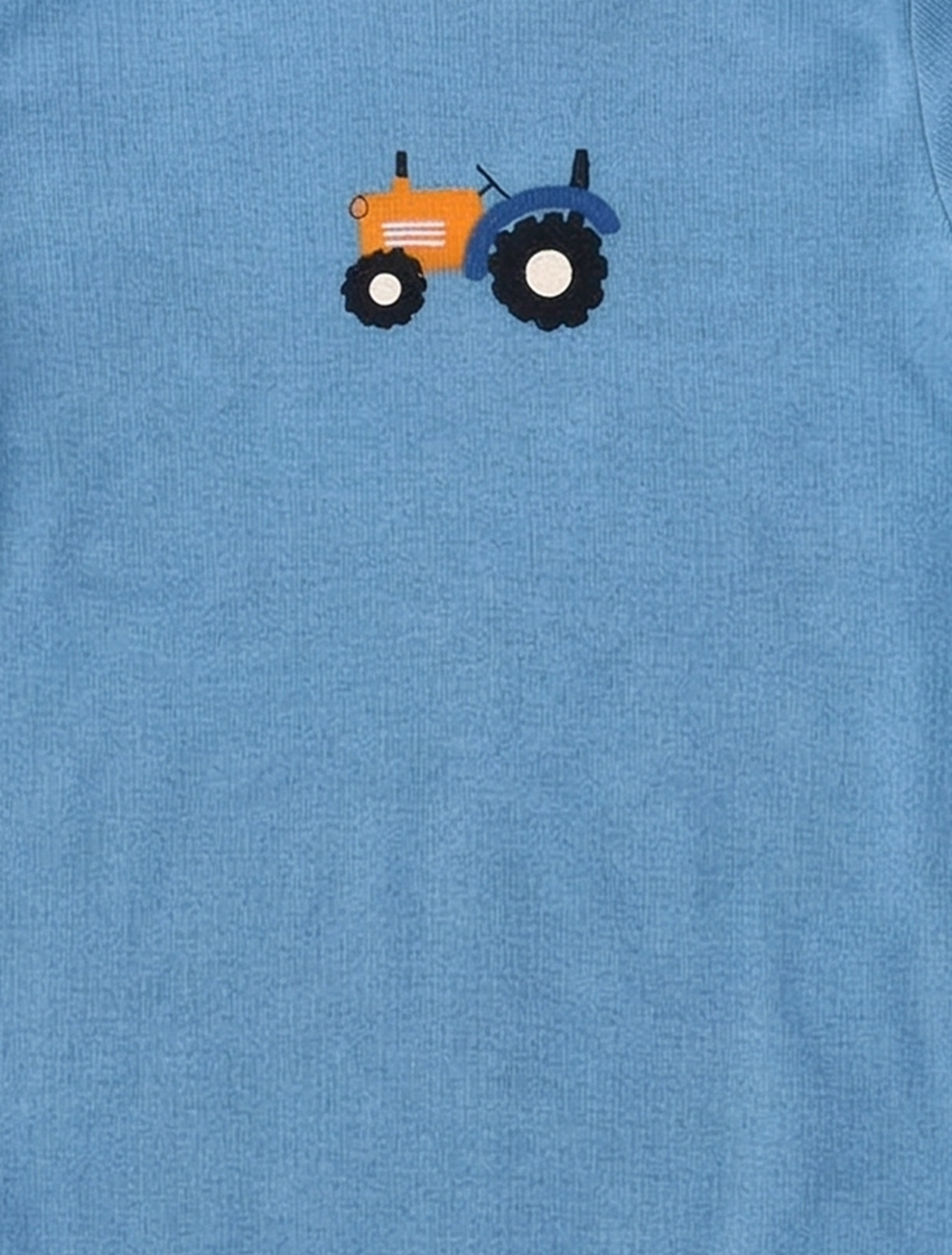 BLUE CAR RIBBED ONESIE
