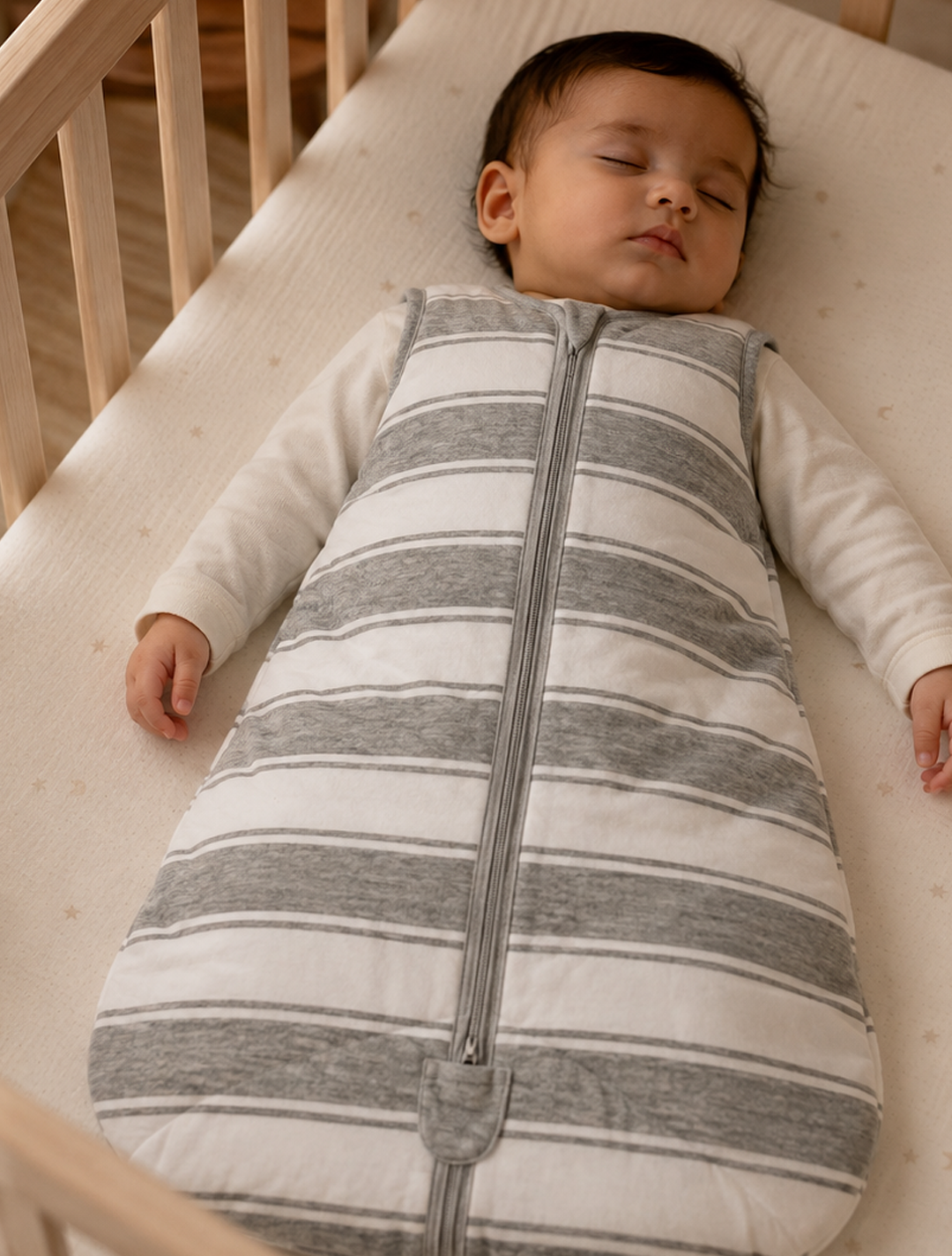 Baby Sleep Bag – Grey Stripe