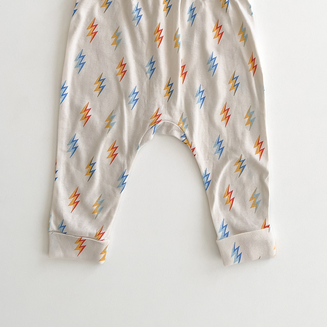 LIGHTNING PATTERNED COTTON PANTS