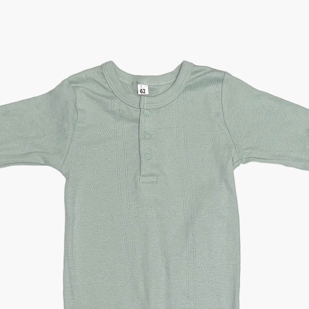 PASTEL GREEN POINTELLE ROMPER