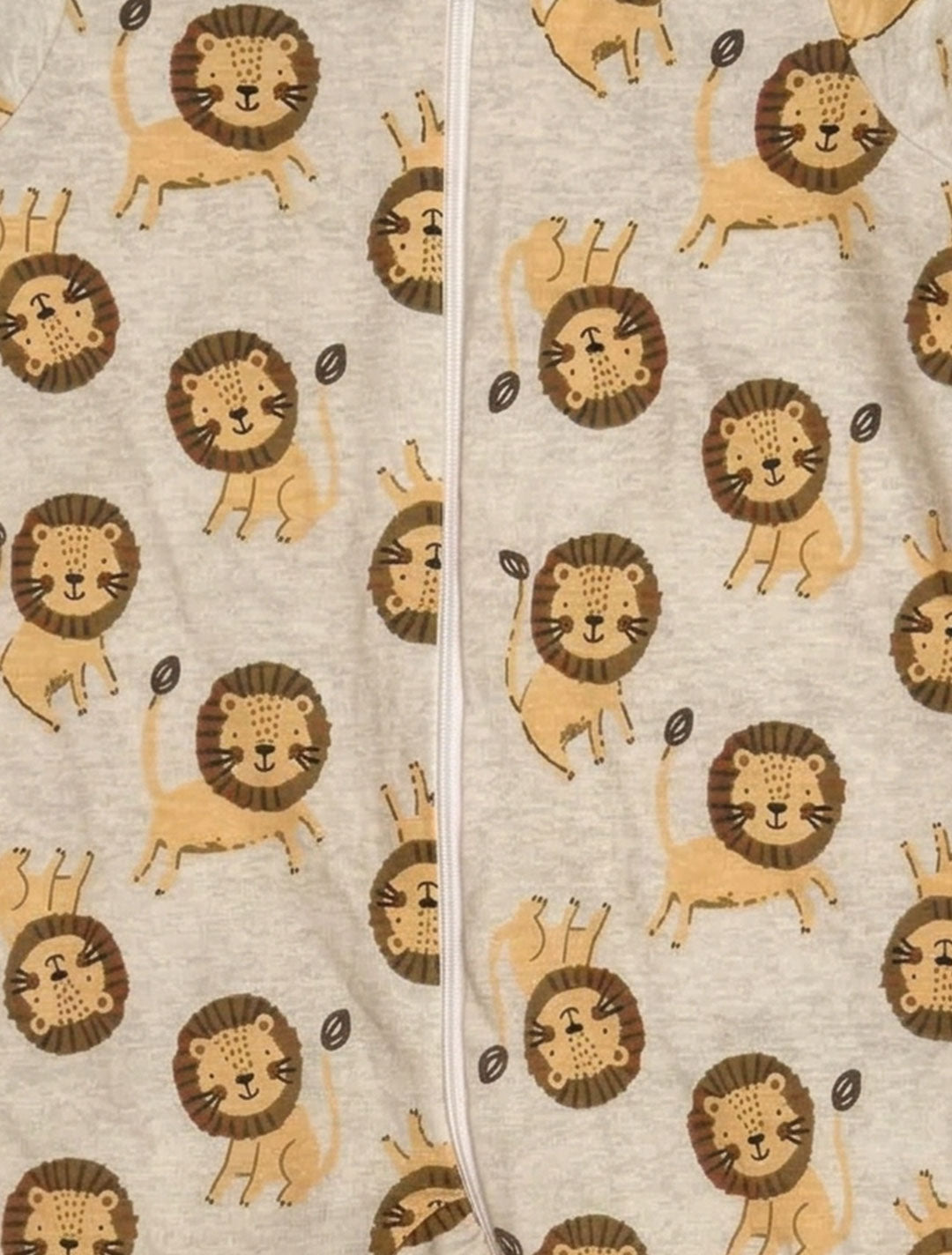 LION PRINTED ZIPPER SLEEPSUIT