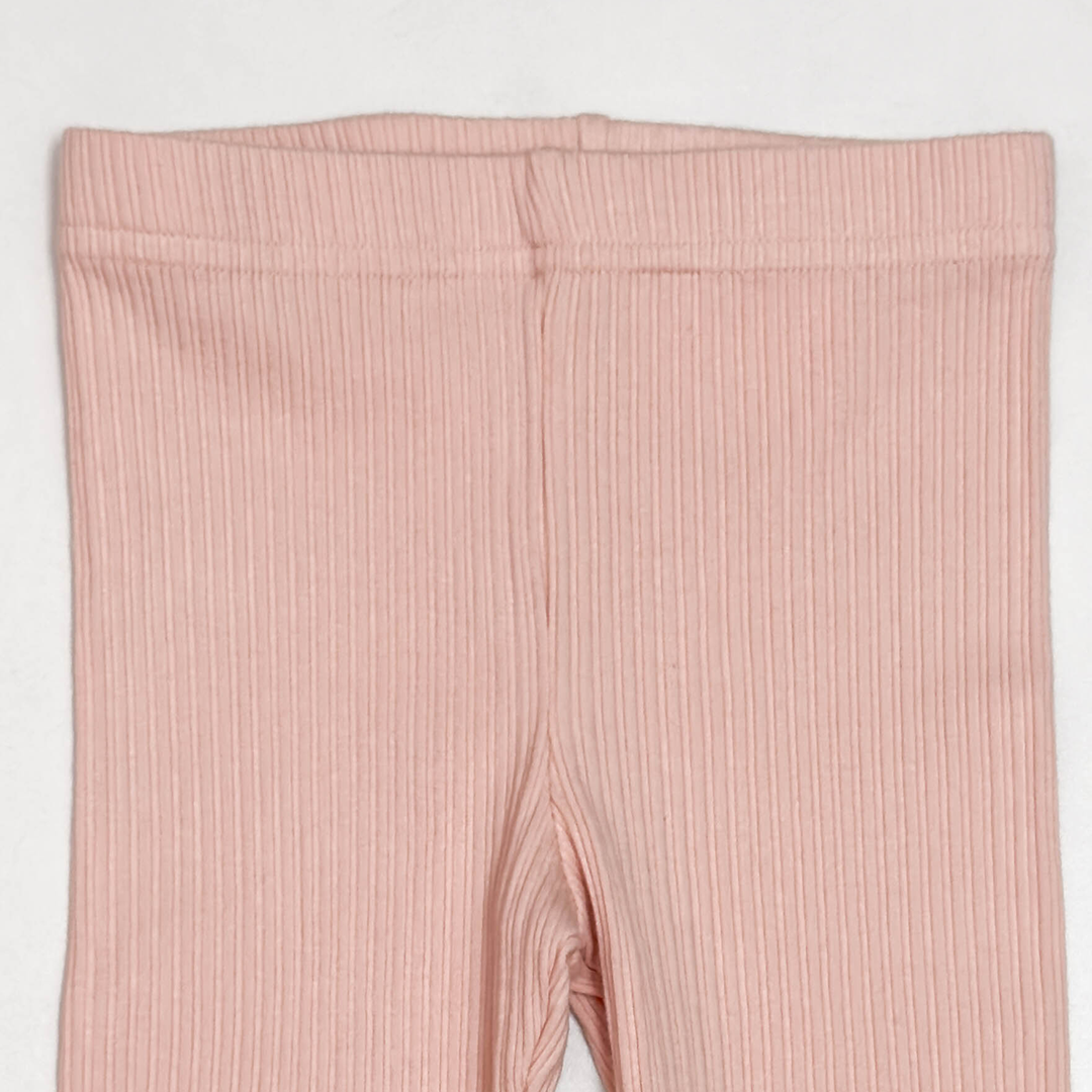 POWDER PINK RIBBED PANTS