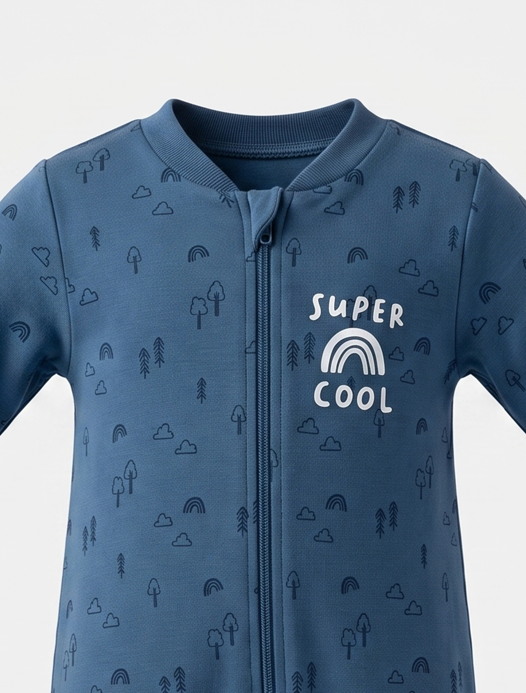 Blue patterned sleepsuit