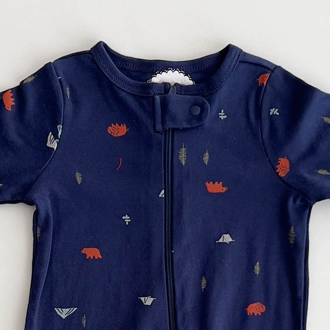 NAVY BLUE PRINTED SLEEPSUIT