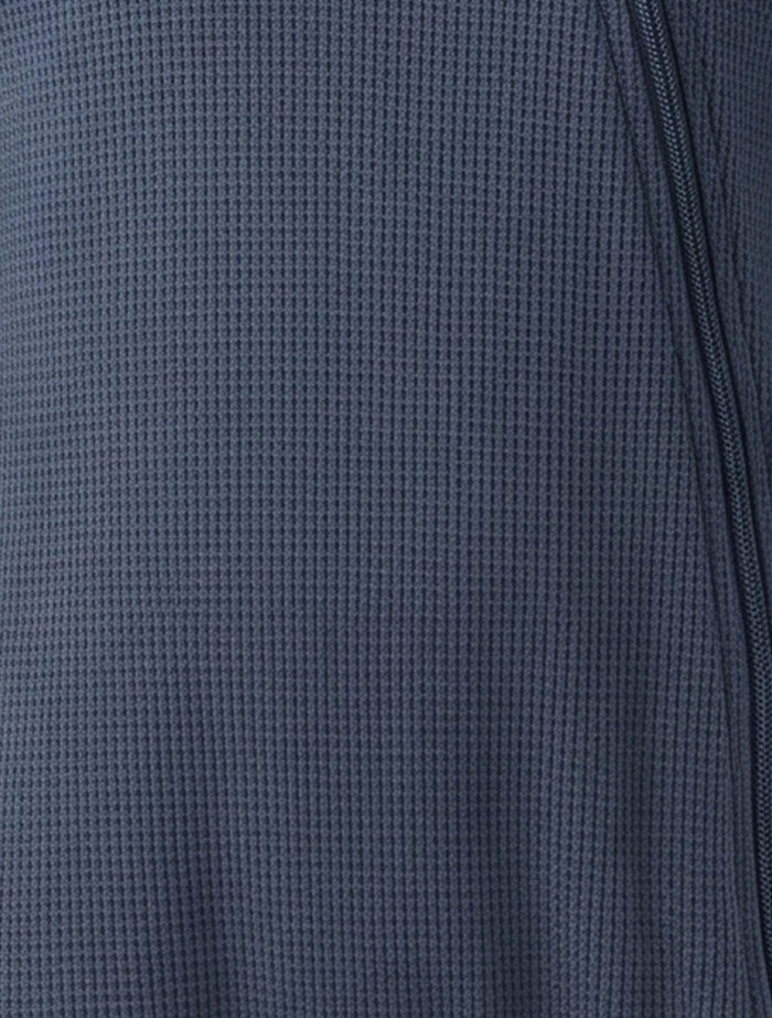 Blue knitted 2 way zipper sleep suit