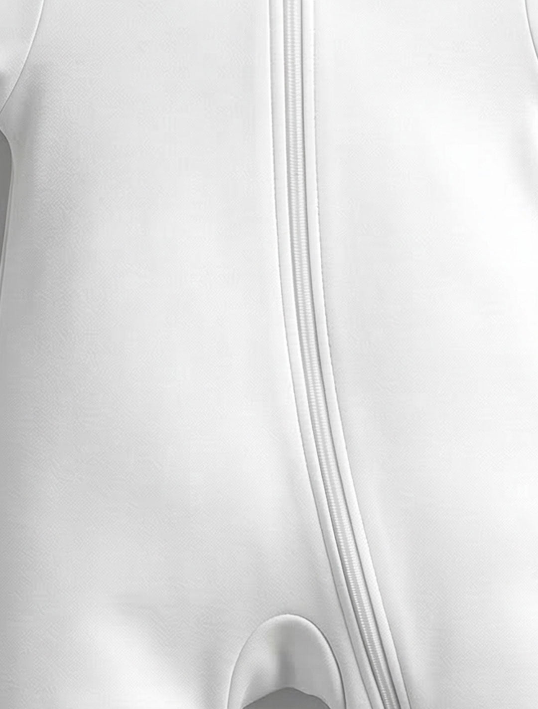 WHITE ZIPPER SLEEPSUIT