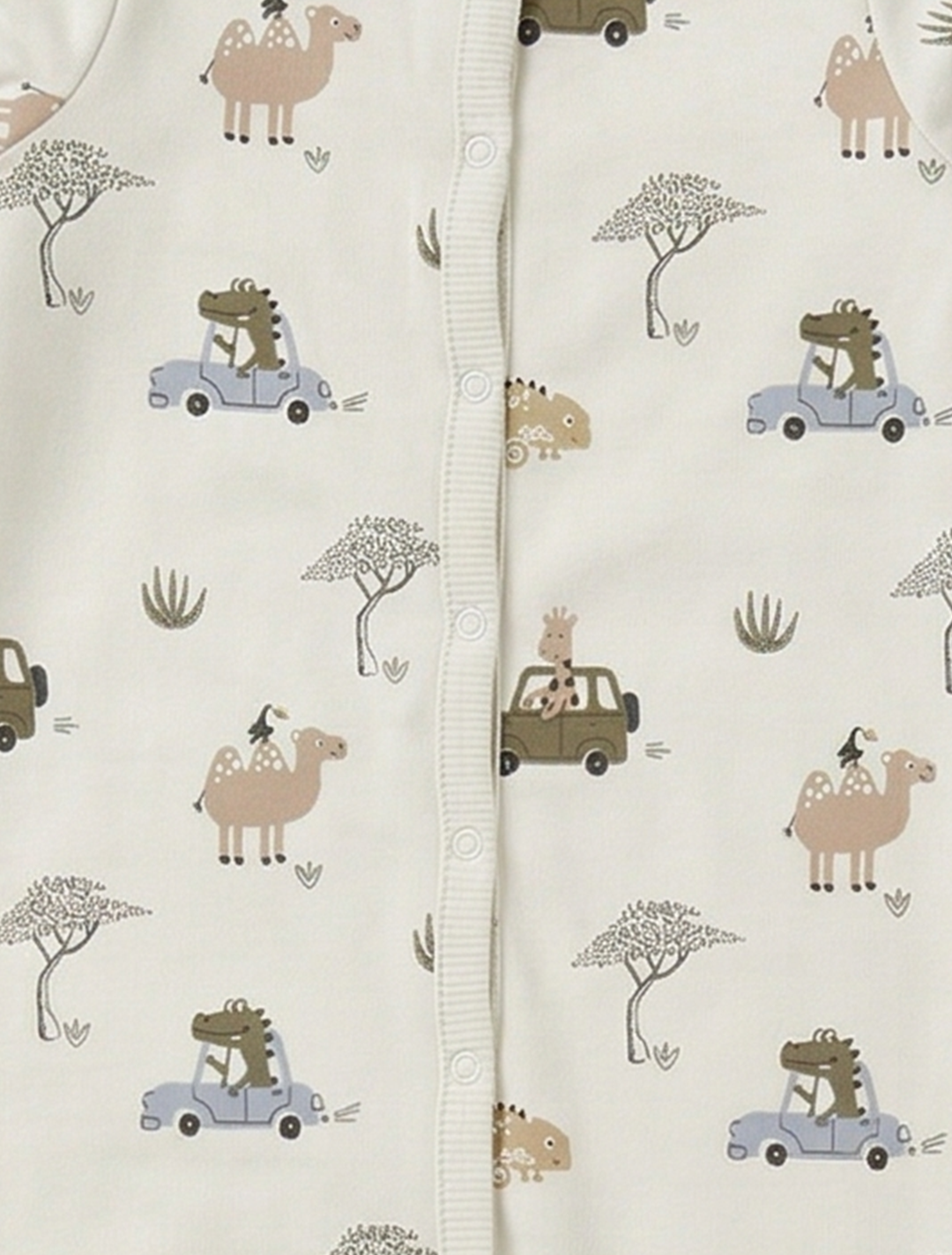 PISTACHIO BUTTON TYPE PRINTED ROMPER