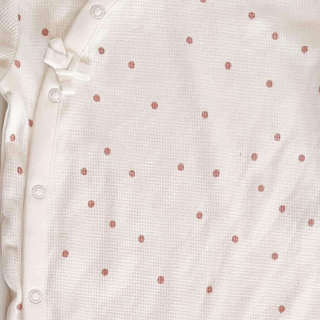 PINK DOT KNITTED ROMPER