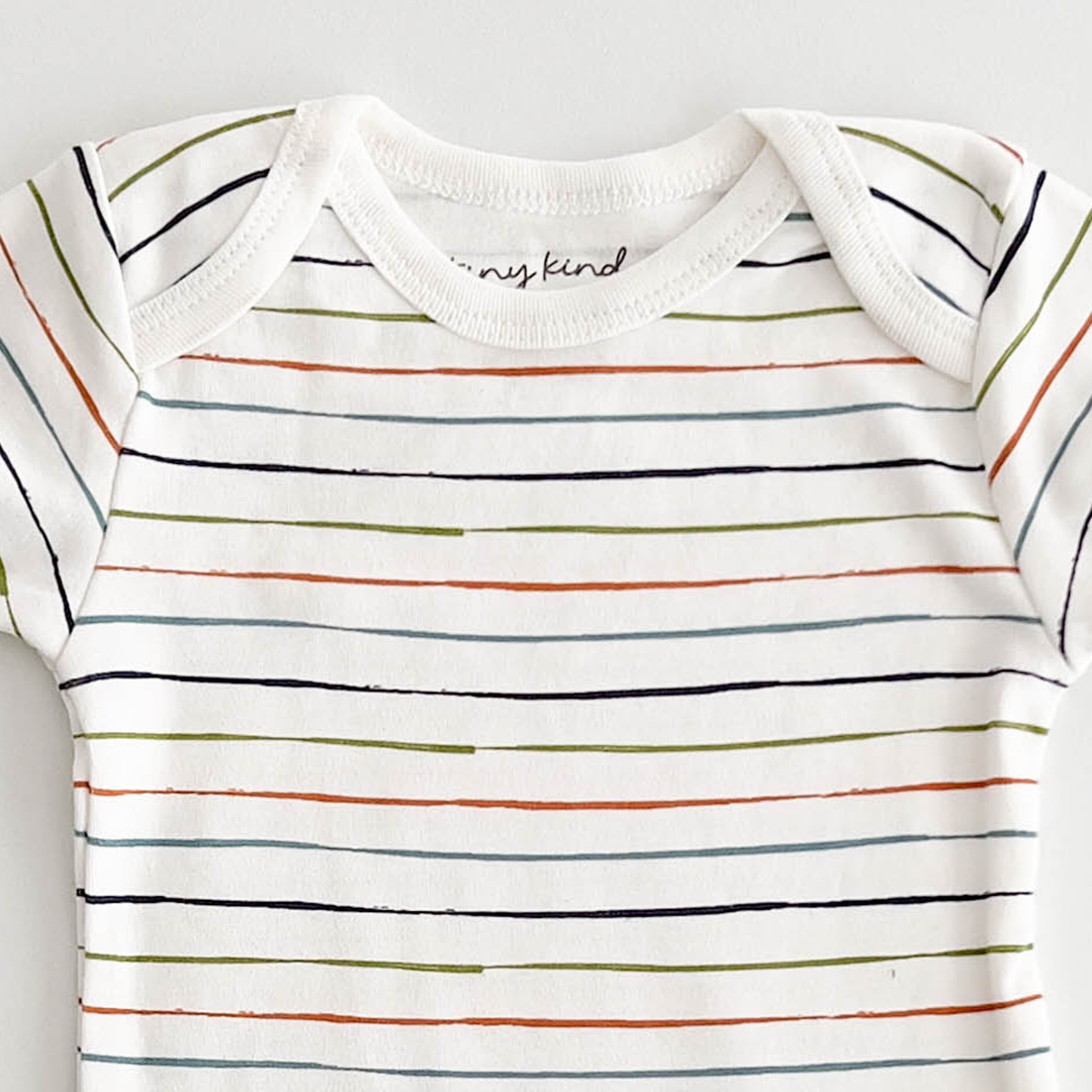 MULTICOLOUR STRIPED ONESIE