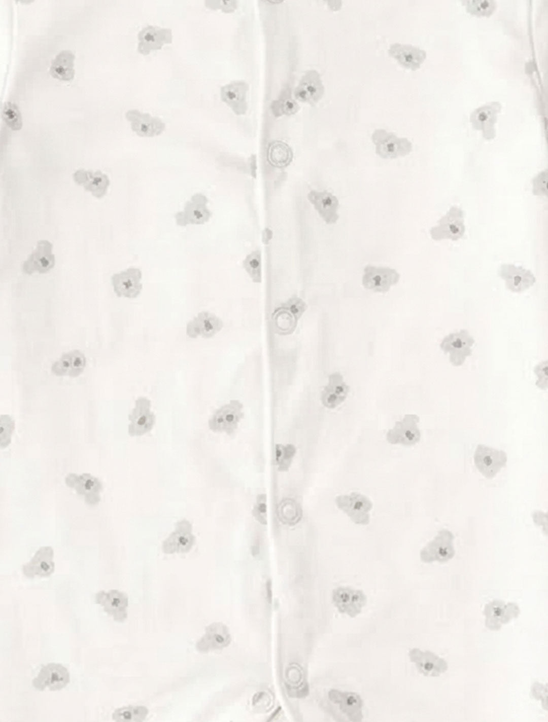 ANIMAL PRINTED WHITE SLEEPSUIT