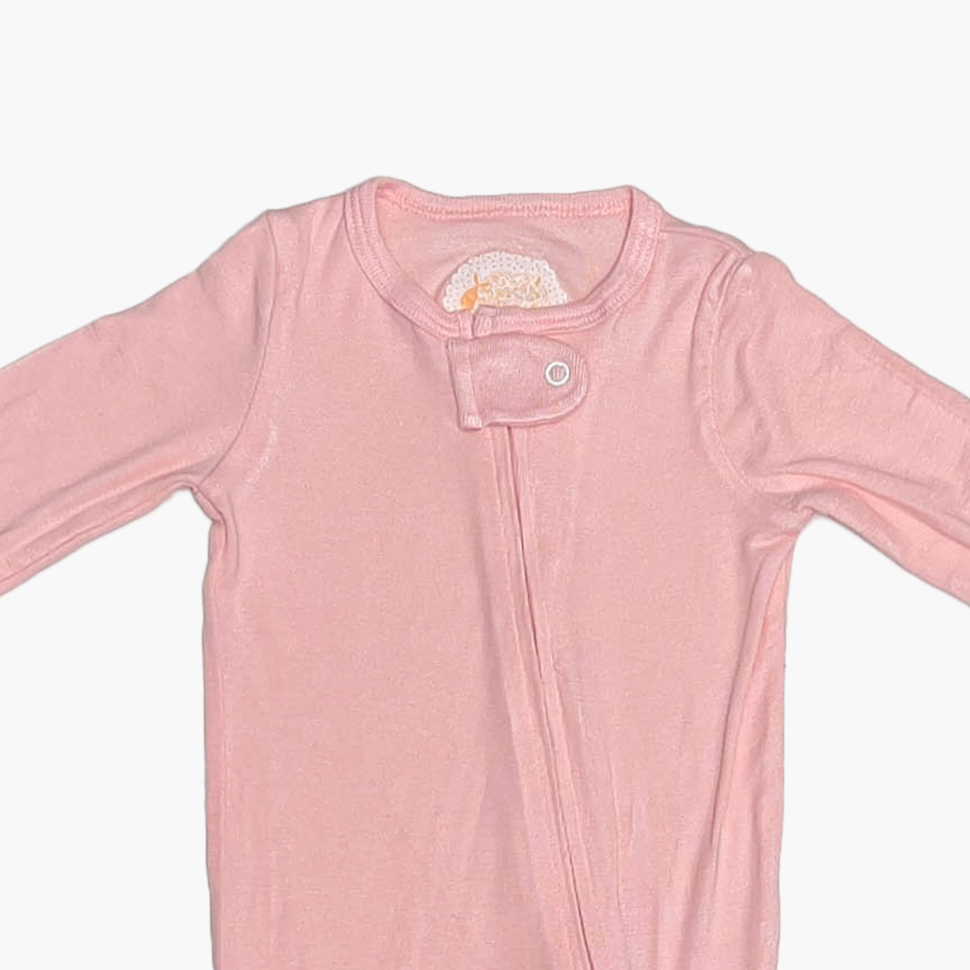 PINK PEACH ZIPPER SLEEPSUIT