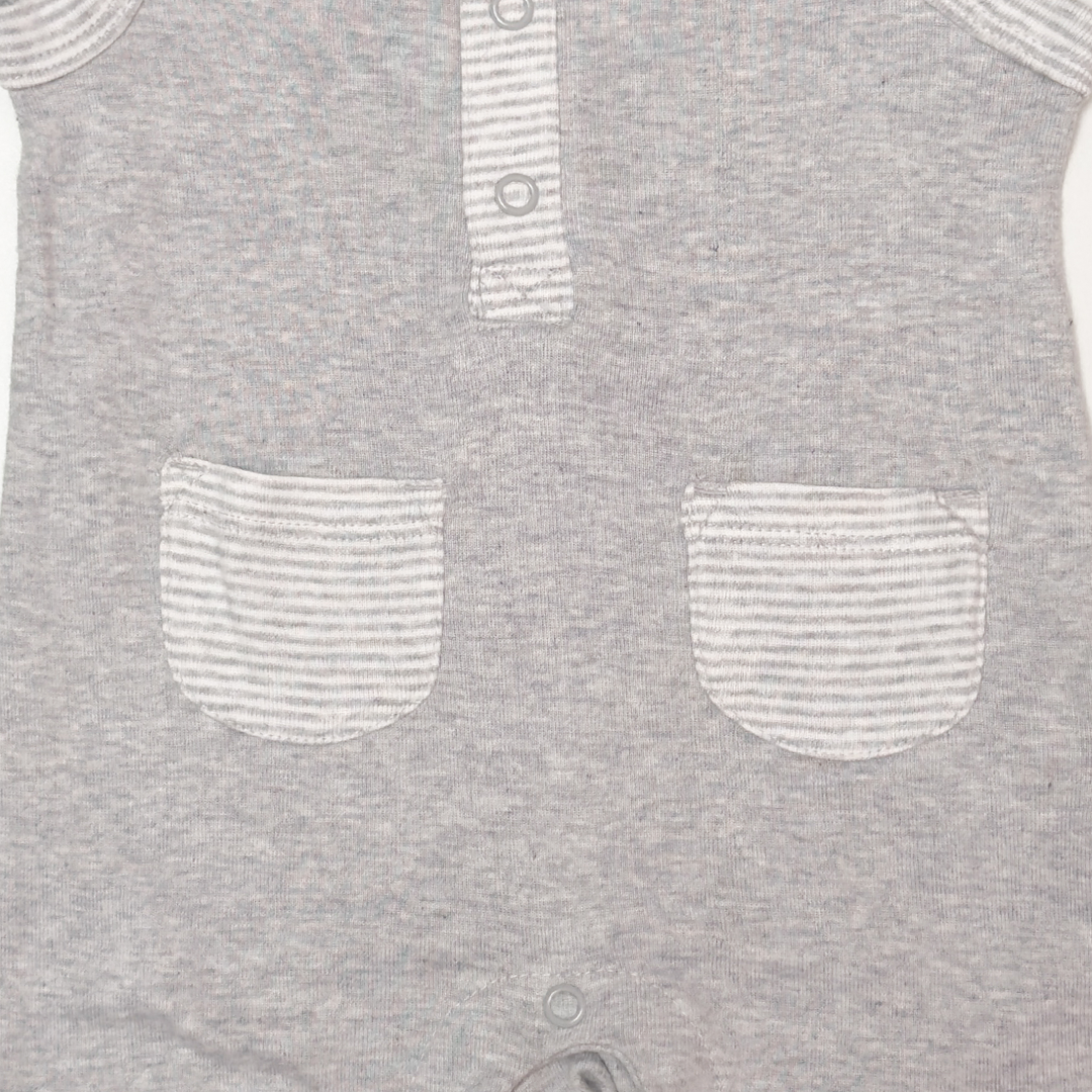 GREY AND WHITE JUMPSUIT