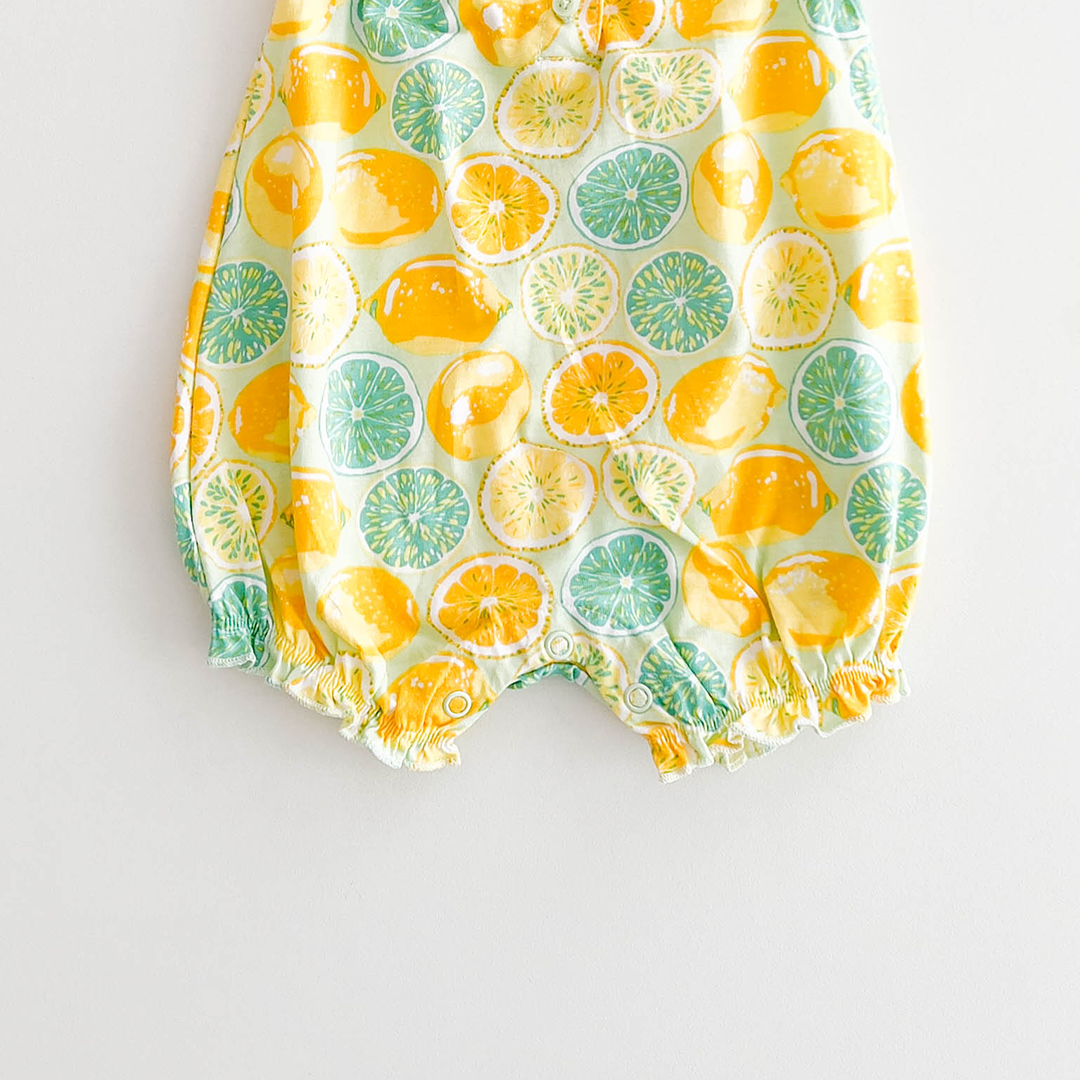 YELLOW LEMON PATTERNED JUMPSUIT