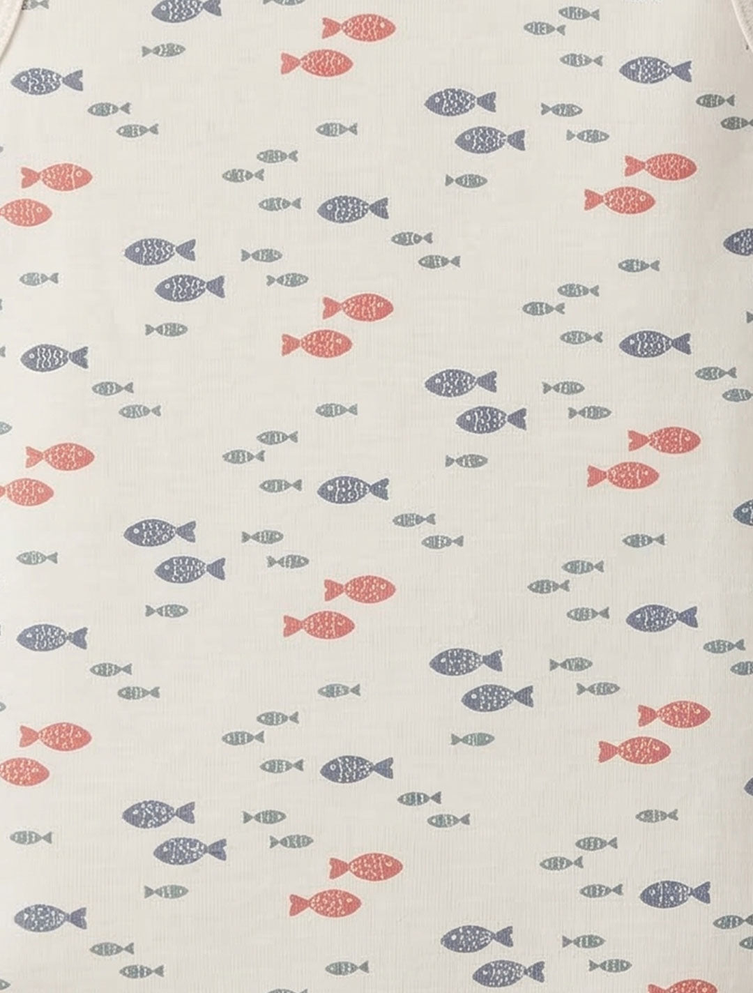 FISH PRINTED SLEEVELESS ONESIE