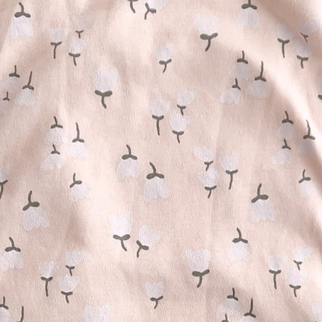 PEACH FLORAL PRINT BURP CLOTH