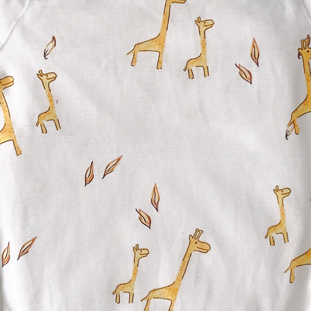 giraffe printed onesie