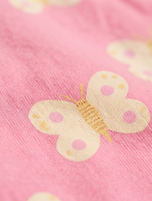 Pink butterfly printed onesie