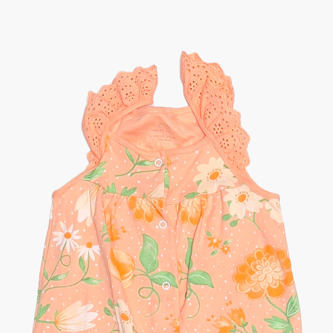 ORANGE FLORAL PRINTED JUMPSUIT