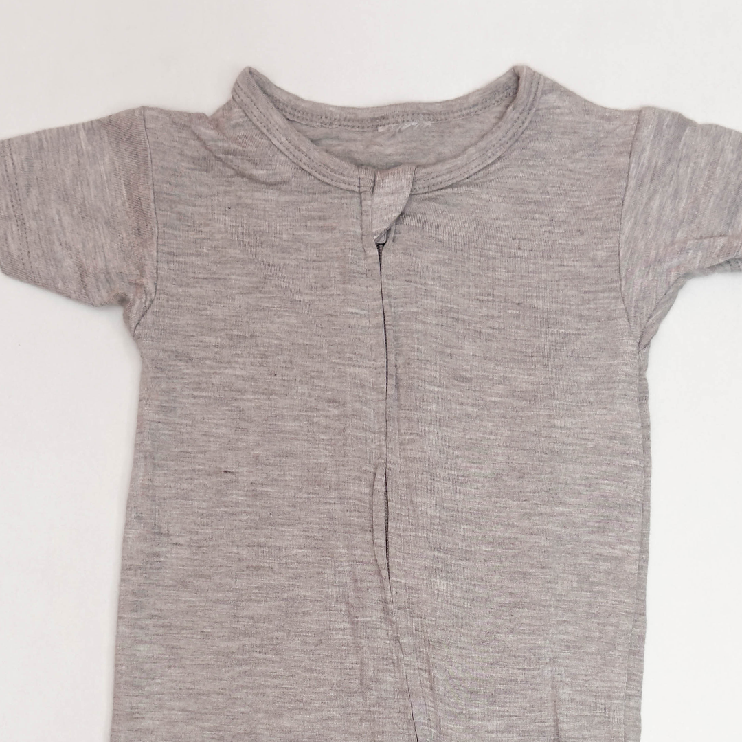 GREY VISCOUS ZIPPER JUMPSUIT