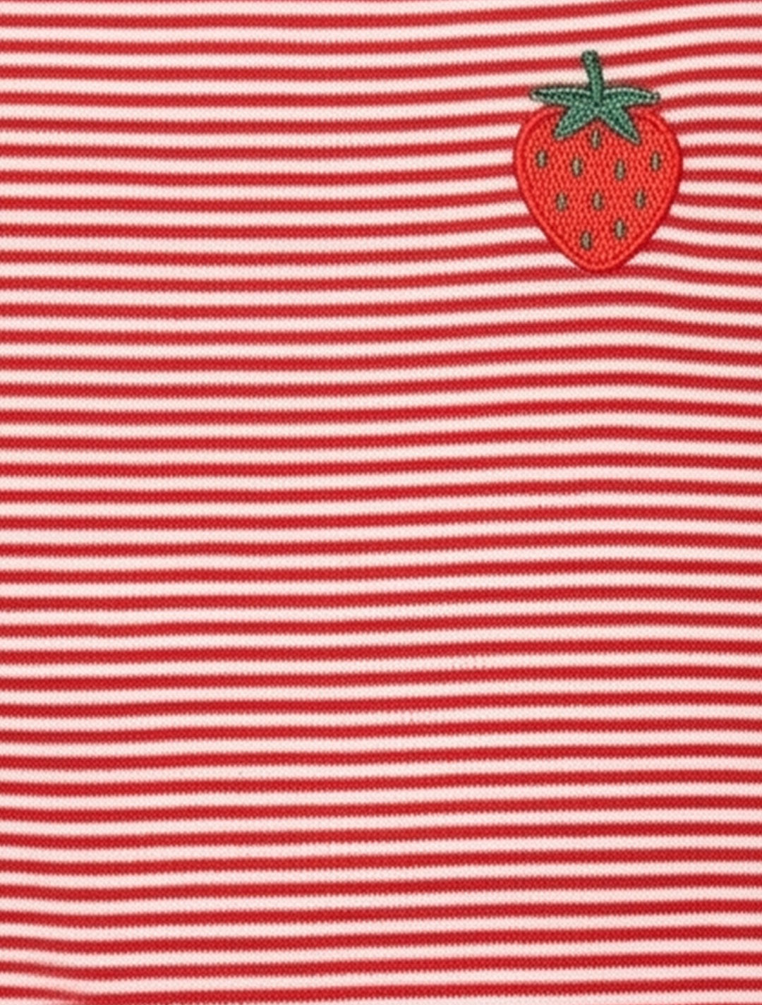 RED STRIPED STRAWBERRY ONESIE