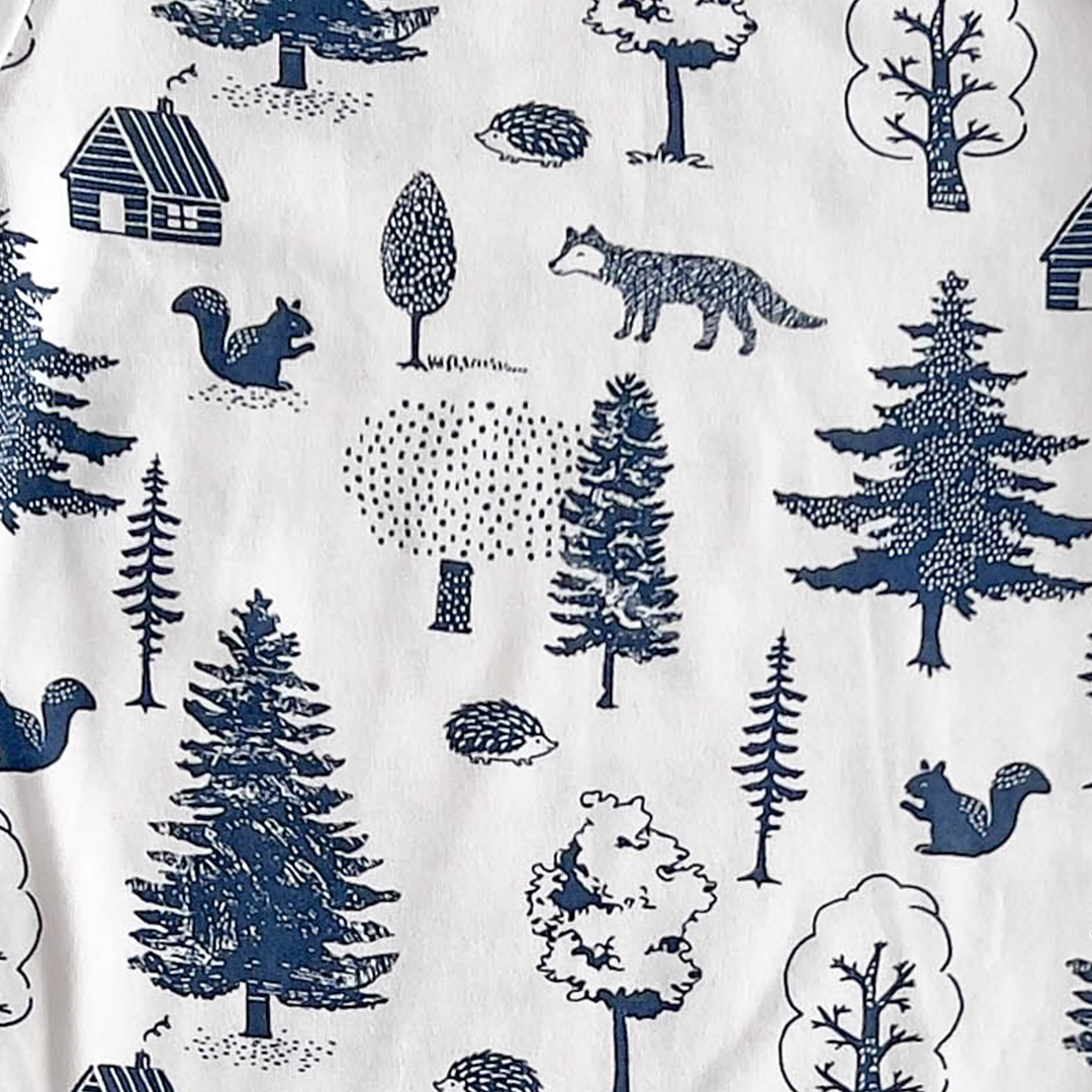 NAVY BLUE PRINTED SLEEPSUIT