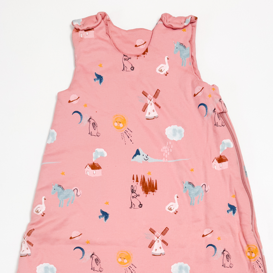 POWDER PINK PRINTED SLEEPING BAG