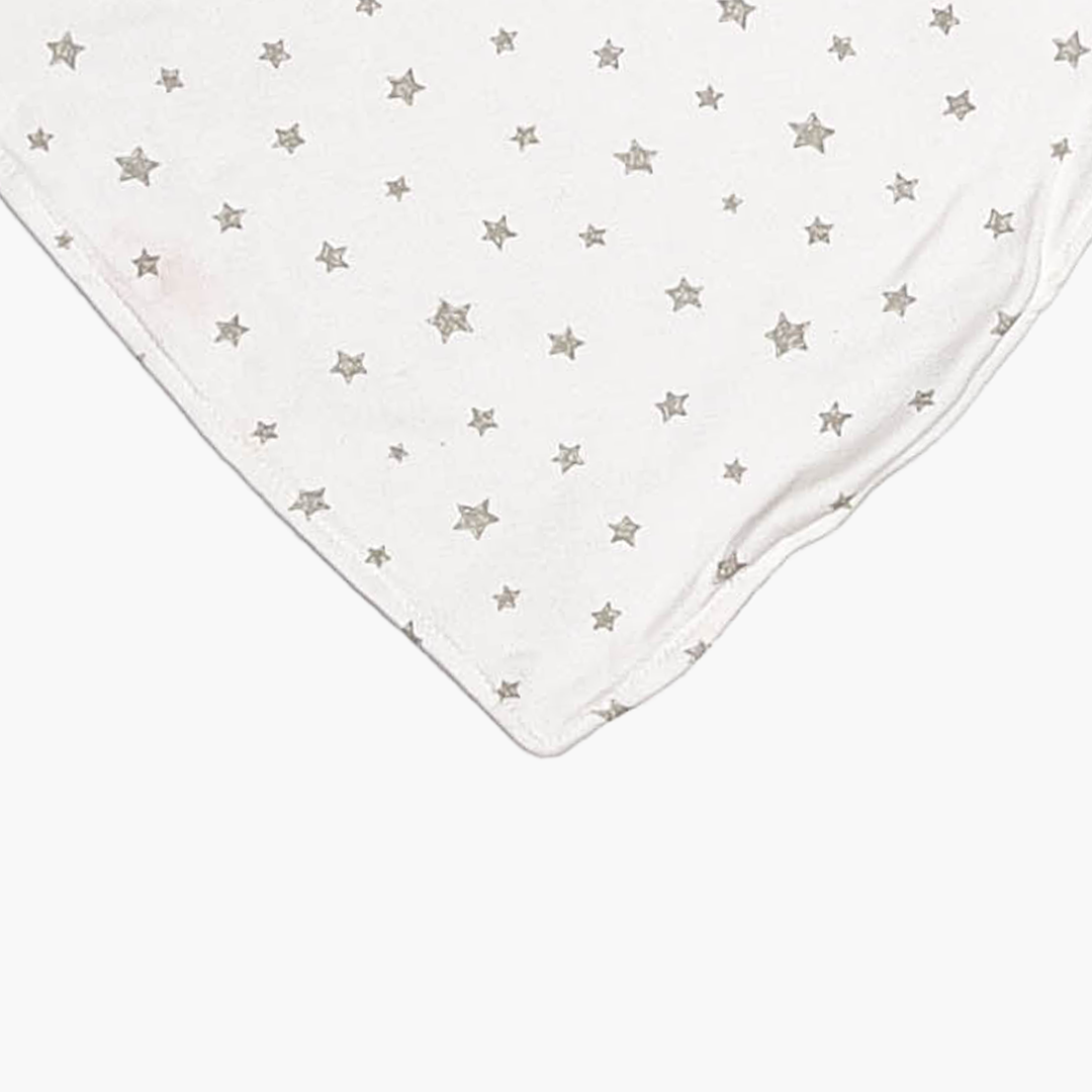 WHITE STAR PRINTED BIBS