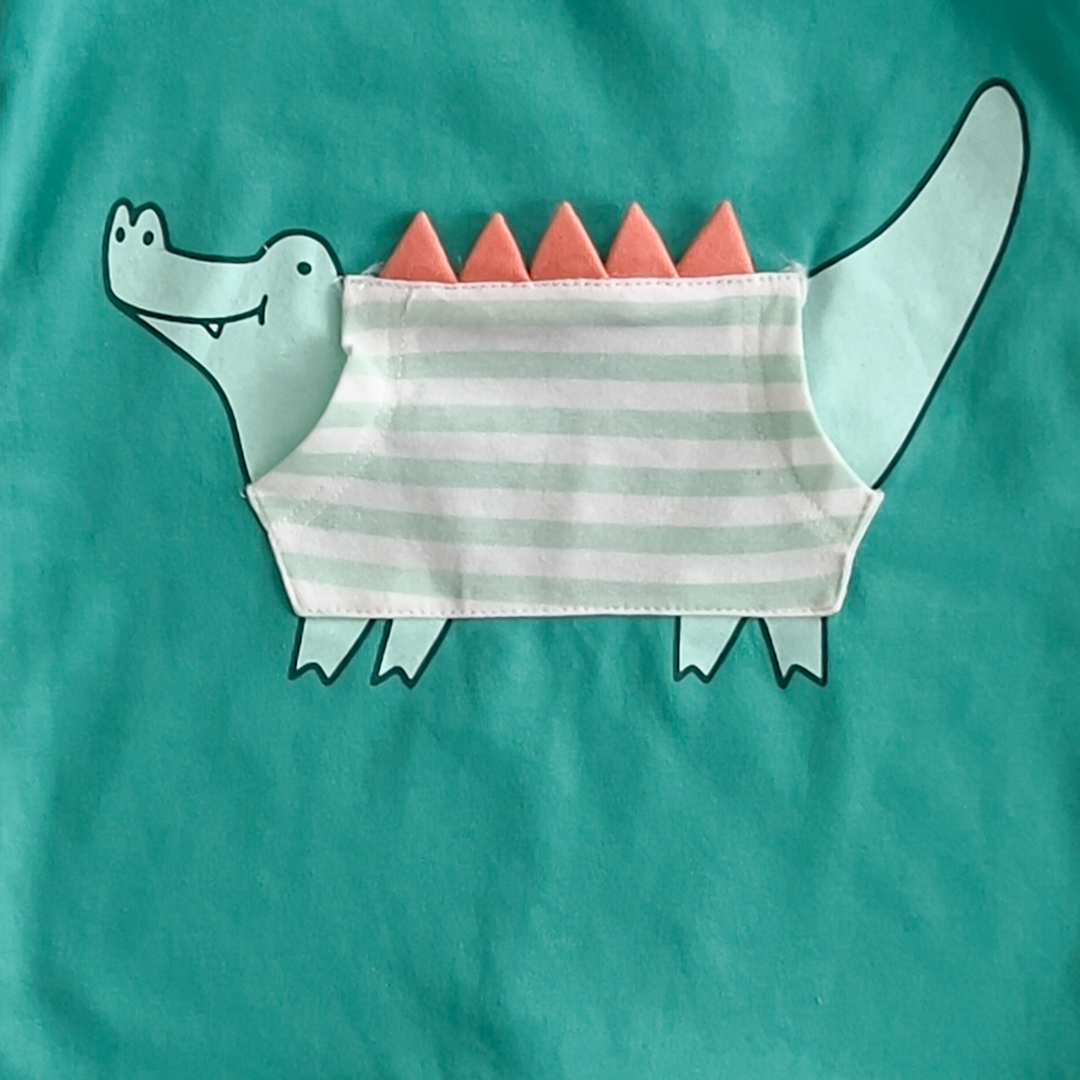 Green crocodile print jumpsuit