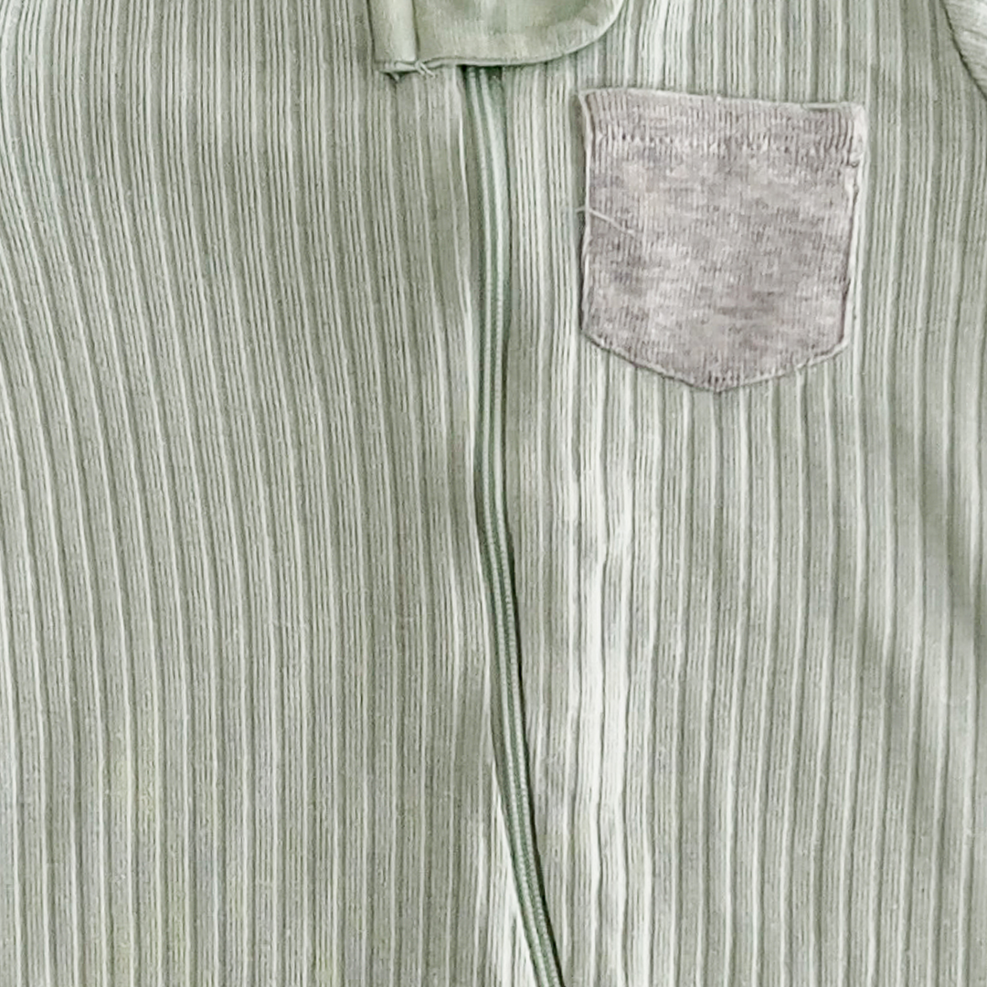 MINT GREEN RIBBED SLEEPSUIT