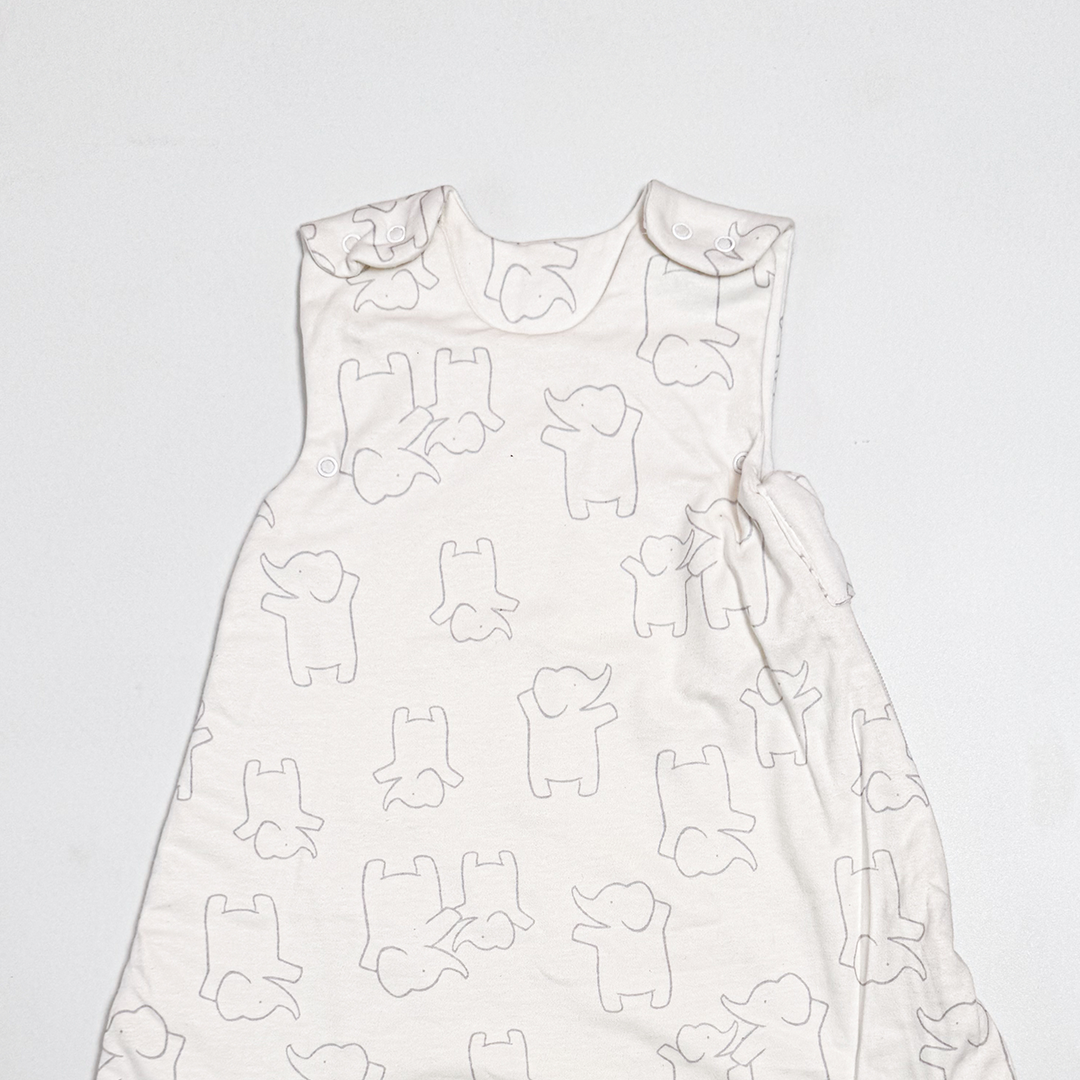 OFF WHITE ELEPHANT PRINTED SLEEPING BAG