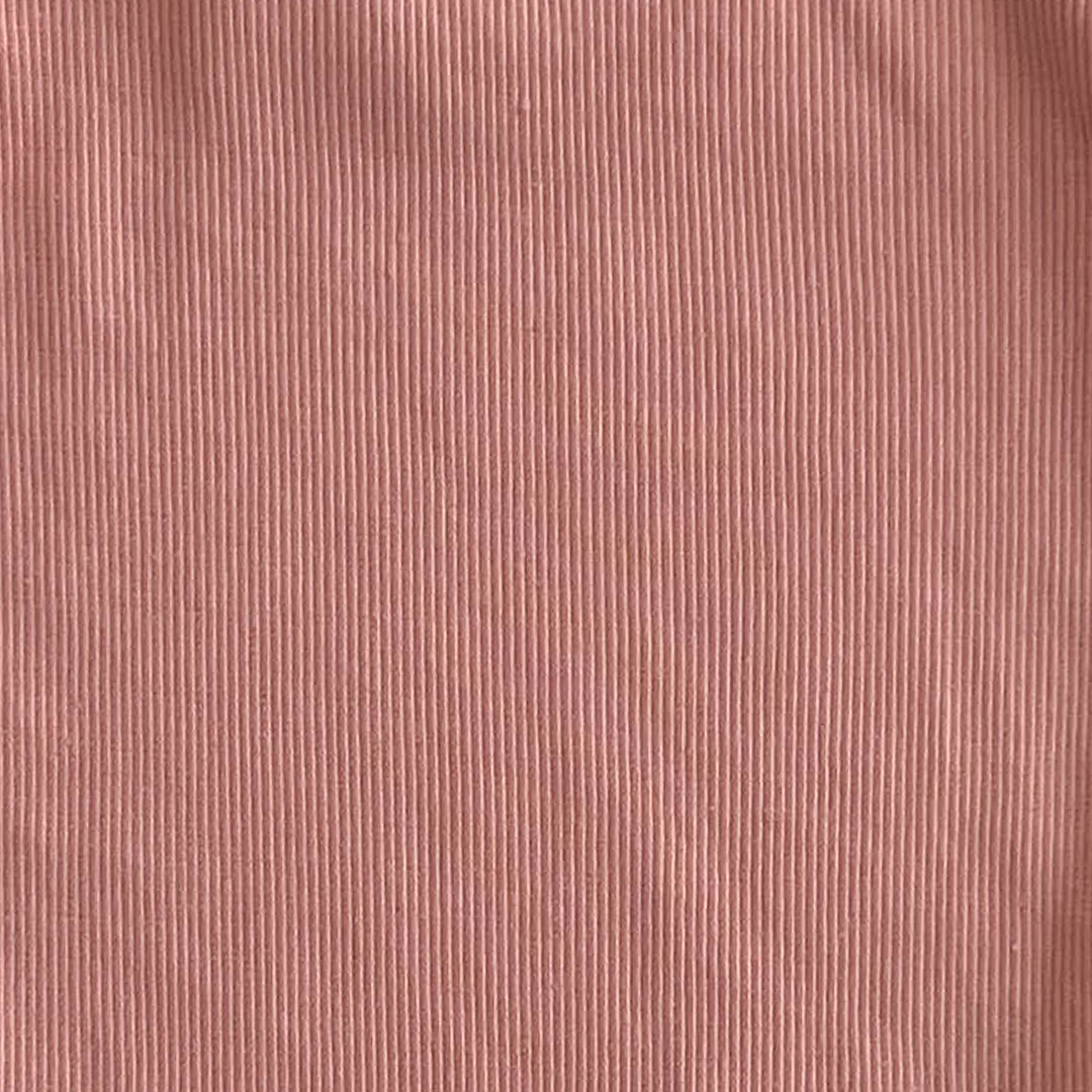PEACH RIBBED ONESIE