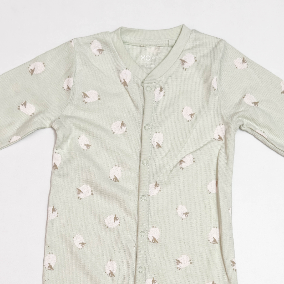 PASTEL GREEN KNITTTED ROMPER