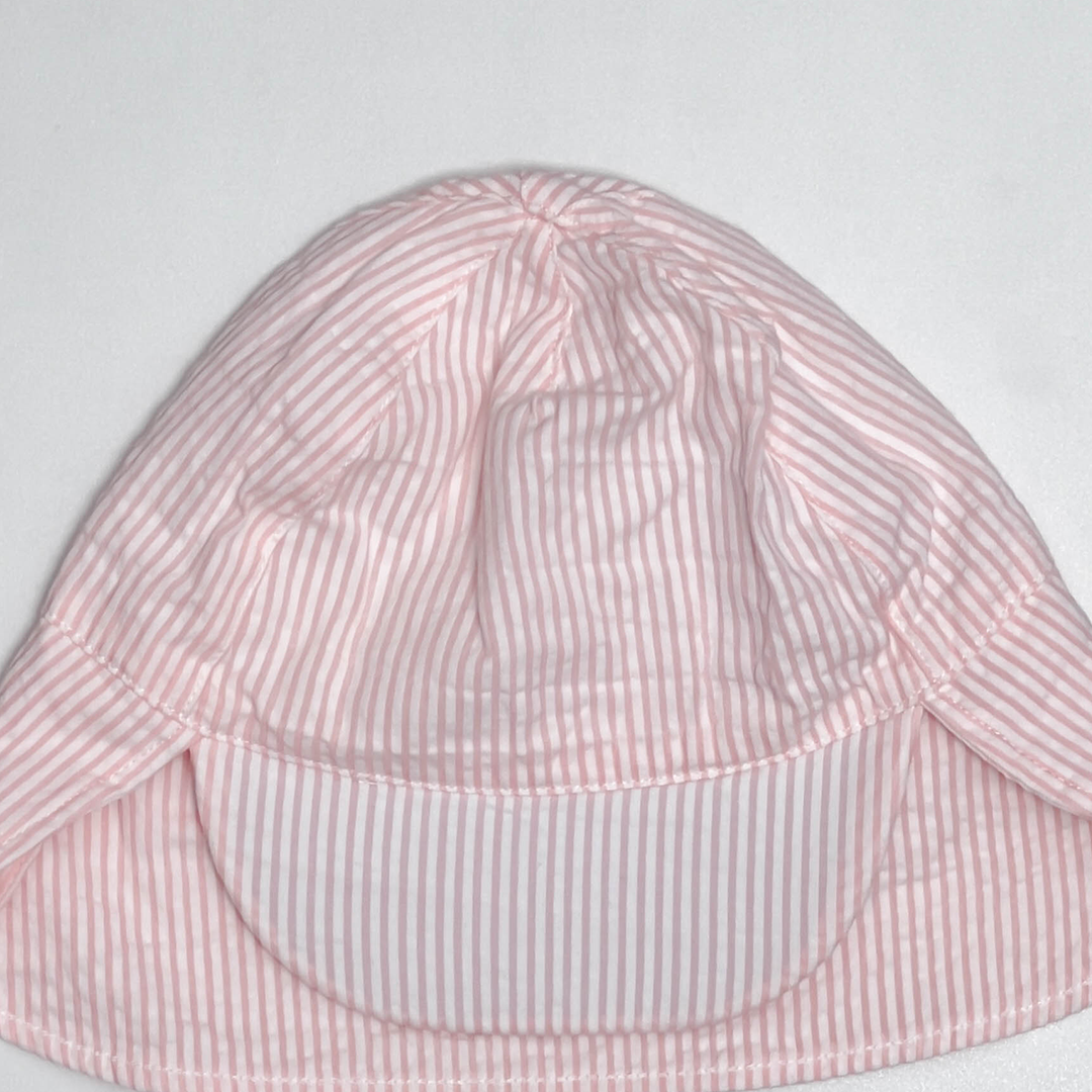 MELON COLOUR STRIPED MUSLIN CAP