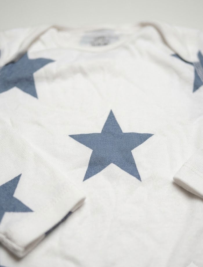 Blue star printed romper