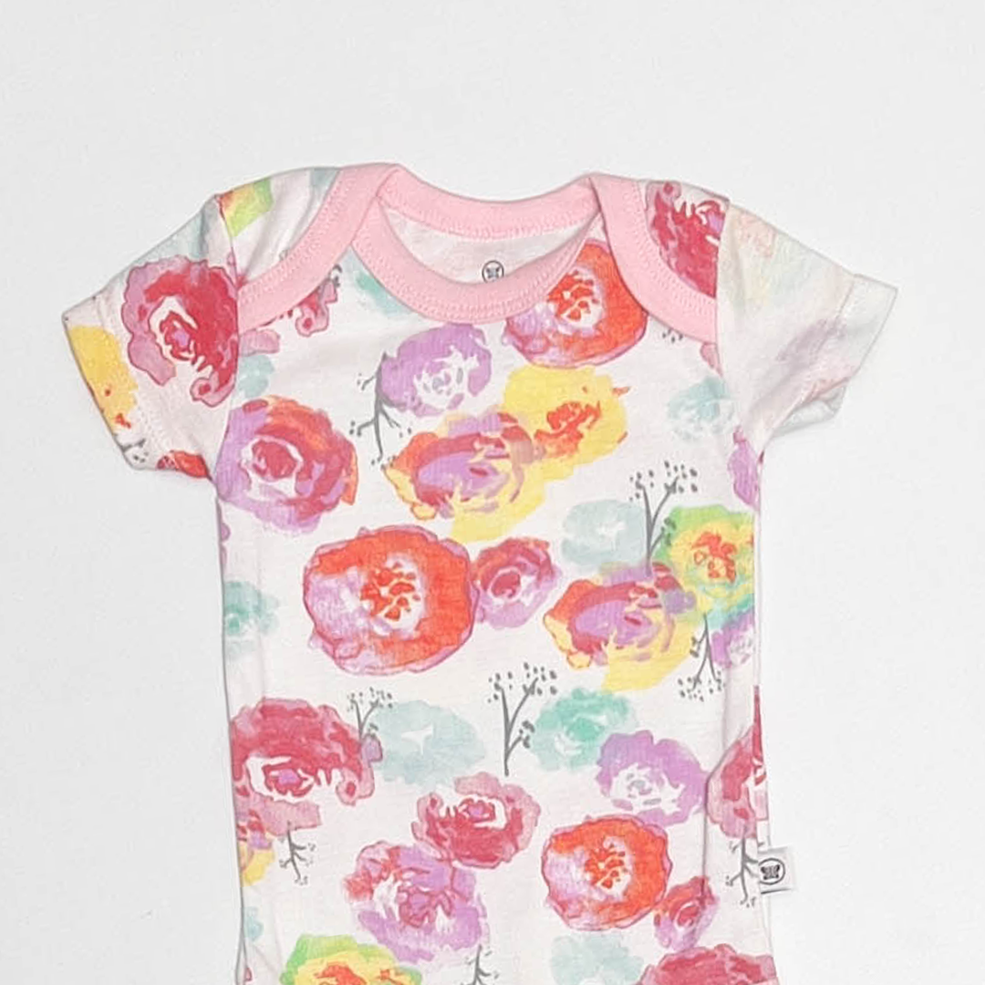 PINK FLORAL ONESIE