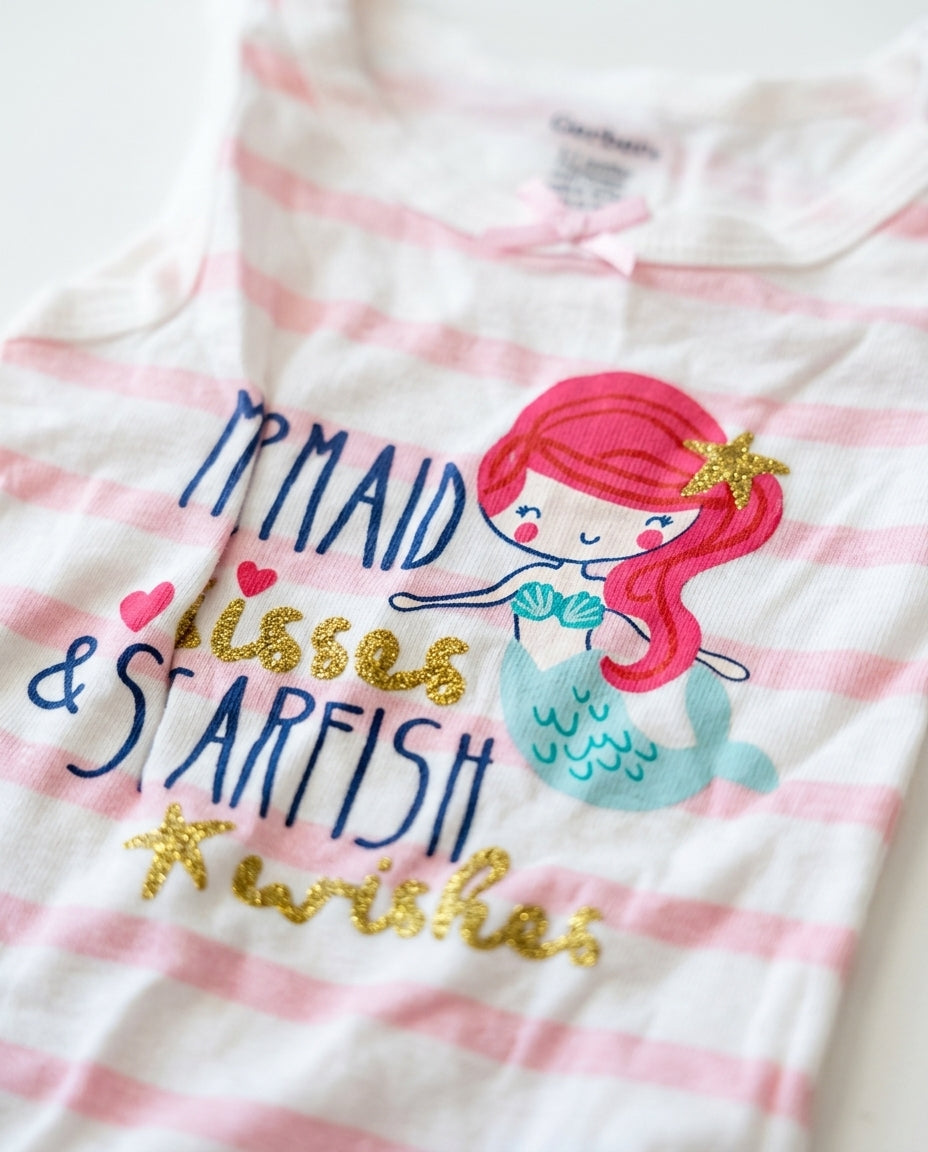 Pink striped sleeveless onesie