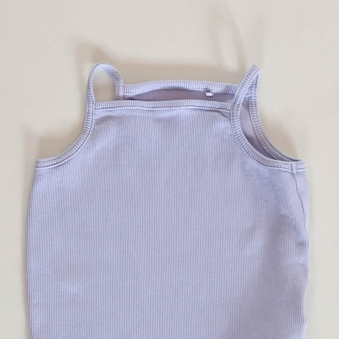 LIGHT LAVENDER RIBBED ONESIE